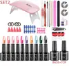Set de gel para uñas de 32 piezas adecuado para principiantes, set de herramientas y accesorios de gel para uñas para arte de uñas