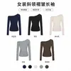 Camiseta de Manga Larga Ajustada para Mujer Otoño Temprano 2026, Top Estilo Americano Desmangado Chica Caliente, Comercio Exterior Europeo y Americano, Transfronterizo de Amazon
