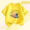 Camiseta de Manga Corta de Algodón Puro para Niños, Estilo Nuevo Verano 2026, Camiseta Infantil Elegante, Top Impreso de Moda para Niños Mayores