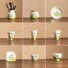 Taza de té con tapa de panda pintada a mano para jugar, tetera de mar, piezas de repuesto para ceremonia del té, juego de té de kung fu de cerámica para el hogar, individual