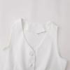 Exportación Transfronteriza Venta al Por Mayor Ropa de Mujer Estilo Europeo y Americano Moda Francesa Color Puro Chaleco Corto Conjunto de Pantalones Casuales de Cintura Alta