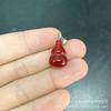 Colgante de calabaza Fu Lu de piedra semipreciosa amatista ojo de tigre natural de 20 mm, collar DIY, accesorio de joyería para horquilla antigua