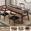 Mesa de comedor nórdica para uso doméstico apartamento pequeño moderna minimalista mesa de comedor larga y juego de sillas juego de mesa y sillas de comedor comercial mesa y sillas para 4-8 personas