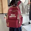 Mochila Escolar Estilo K para Estudiante de Secundaria Femenina, Estudiante de Secundaria Inferior, Mochila de Gran Capacidad, Simple y Versátil, Mochila para Estudiante Universitario con Compartimento para Computadora