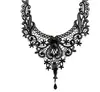 Europa y Estados Unidos exageraron collar de encaje de moda colgante de flor de rosa negra collar con colgante de gema fabricantes al por mayor