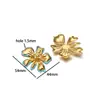 Colgante de Acero Inoxidable con Forma de Estrella de Mar y Flor de Caracola para Pendientes DIY, Accesorios de Joyería al por Mayor