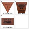 Diseño de Etiqueta de Cuero PU Logotipo de Ropa Etiqueta de Cuero Herrajes para Zapatos Sombreros Bolsos Sello de Cuero Grabado Cuero de Microfibra Marca Registrada Jeans Cuero