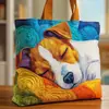 2026 Nova Série de Filhotes Transfronteiriça Estampa Digital Bolsa Tote Acolchoada de Ombro Fashion