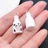 Accesorios para Joyería DIY 20 Colgantes de Resina Blanca en Forma de Corazón y Estrella de Cinco Puntas Materiales para Pulsera, Collar, Aretes, Llavero
