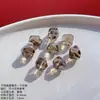 Cuentas de Cristal Natural, Cuentas Sueltas de Cristal de Té, Cuentas de Barril Facetadas Irregulares, Cuentas Individuales para Pulseras DIY, Accesorios de Cinco Elementos de Múltiples Gemas para Mujeres