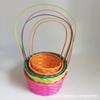 Cesta de flores de bambú de colores, cesta de baile para minorías, cesta de flores para niños, cesta de accesorios para presentaciones en festivales, cesta de embalaje para regalo
