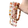 Pulseira de Borla de Jade de Seda Dourada Natural Pulseira de Contas Redondas Feita à Mão DIY Pulseira de Contas de Jade Multicolorida Tipo Borla Estilo Chinês