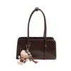 Bolso de Hombro Retro de Gran Capacidad Estilo Coreano para Mujer 2024 Otoño Nuevo Bolso Sencillo de Moda para el Brazo Bolso de Mano para Viajar