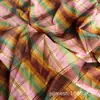 Tecido Malha Impressa 40D Poliéster Elástico Malha Impressa Estilo Férias de Verão Xadrez Camisa Base Vestido Tecido
