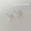 Ouni Han Prata Esterlina S999 Brincos de Desenho Animado Homem de Gengibre Feminino Coreano ins Doce Design de Nicho Ear Cuff Versátil