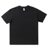 Camiseta Lisa Plus Size para Homens e Mulheres, Blusa Pulôver de Verão com Gola Redonda, Camiseta Versátil de Algodão Pesado, Estampa Personalizada no Atacado