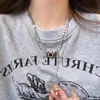 Collar de Cámara Estéreo Vintage Divertido Estilo Hip-Hop para Mujer Lujo Ligero Nicho Diseño Único Cadena de Suéter Cadena de Suéter