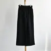 Pantalones de Lana y Seda Plisados en AcordeónNuevos Pantalones Largos Casuales de Pierna Ancha, Calentitos, Sueltos, de Lana y Seda para Mujer