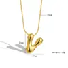 10 Piezas Mínimo 3% de descuento Transfronterizo Globo Burbuja Gordito Collar de 26 Letras Colgante Versátil Simple Accesorio