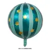Globos de foil de estrella a rayas tridimensionales 4D de 22 pulgadas para fiestas de cumpleaños, decoraciones de Año Nuevo y bodas, globos de colores mixtos