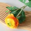 Atacado flor artificial flocado flor artificial sala de estar mesa de jantar decoração adereços de casamento estilo europeu retrô duas cabeças Lótus Orvalho