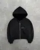 Cross Europe 2026 Otoño/Invierno Nueva Llegada Amazon Sudadera con Capucha Estampado de Leopardo Doble Cara Cremallera Holgada Sudadera Pareja