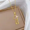 [Acero de Titanio] Borla Estrella Estrella Luz Lujo Lujoso Collar Totalmente de Diamante para Mujer Más Fácil de Combinar Cadena para Clavícula Cadena de Acero de Titanio