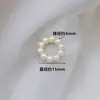 Brincos Argola Estilo Japonês Showa Retro Formato Especial Círculo Furo Reto Pérola Artificial Acessórios de Joias Artesanais DIY Materiais