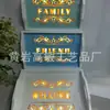 Bandeja Hueca Tallada de Madera con Luz LED Decoración del Hogar Regalo Función Diaria Artesanías