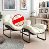 Estilo Nórdico Lujo Ligero Sofá Perezoso Oficina Negociación Sofá Individual Sala de Estar Balcón Reclinable de Ocio Silla Sofá Cómoda