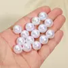 Cuentas Perforadas de Imitación Perla ABS, Perlas Ovaladas de Alto Brillo, Joyería Hecha a Mano para DIY, Pulseras, Collares, Accesorios con Cuentas