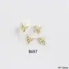 Joyería para uñas de aleación al por mayor red-hot mini mariposa corbata de lazo de aleación joyería de tulipán de aleación