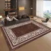 Tapete Sala de Estar Retrô Transfronteiriço Absorção de Água Antiderrapante Resistente à Sujeira Fácil de Limpar Tapete de Veludo Cristal Atacado Amazon
