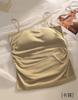Camisola de Otoño para Mujer con Copa Fija Interior y Exterior con Almohadillas para el Busto y Hermosa Espalda Camisola Larga para Mujer