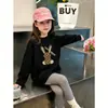 Camiseta de Manga Larga para Niña 2026 Nuevo Estilo Otoño para Niños Mayores, 100% Algodón Puro, Top Casual, Elegante