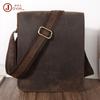 JOYIR Bolsa Transversal Masculina Vintage em Couro Crazy Horse Grande Capacidade Bolsa Masculina em Couro Genuíno Estilo Britânico Bolsa Masculina Versátil