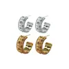 Pendientes con Textura Retro Cepillada, Pendientes de Media Luna Sencillos y de Moda Estilo Francés, Tachuelas Versátiles de Alta Gama y Elegantes