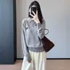 Suéter Cárdigan Tejido de Lana con Cuello Polo Jacquard Estéreo Estilo Miu con Perros para Mujer Otoño e Invierno T1005F