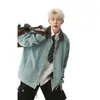 Chaqueta de Mezclilla Fresca y Atractiva de Otoño para Hombre Estilo Ins High Street Marca de Tendencia Estilo Hong Kong Estilo Japonés Estilo Harajuku Estilo Coreano Chaqueta Holgada de Moda