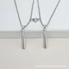 Novedad Otoño e Invierno 2025 Colgante de Silbato Cadena de Acero de Titanio Collar Corazón Magnético Pareja Cadena para Suéter Hip-Hop