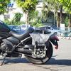 Coche musculoso Wolf adecuado para Vulcan S Kawasaki pequeño dios del fuego bolsa lateral bolsa lateral caja lateral retro modificación bolsa para casco liberación rápida