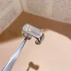 Anel Aberto de Zircônia Estrela de Luxo Leve Francês Sentido de Design Personalidade de Nicho Anel para Dedo Indicador Retrô Exquisito Versátil Joia para Mão