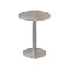 Mesa Redonda Pequeña Sólida de Acero Inoxidable Estilo Industrial Silla Transparente Plegable Celebridad de Internet Tienda de Té con Leche Cubierta Combinación de Mesa y Silla para Cafetería