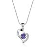 Collar de plata de ley 925 con circonitas cúbicas de estilo europeo y americano para mujer, colgante con forma de corazón, estilo moderno, venta al por mayor