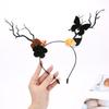 Tiara de Halloween engraçada tiara de borboleta preta tiara feminina ramo abóbora acessórios para cabelo decorações de Halloween grampo de cabelo