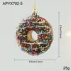 Nuevo Colgante de Plástico con Purpurina Dorada Personajes de Dibujos Animados Decoración para Árbol de Navidad Ventana