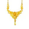 Nuevo Modelo de Tienda de Oro: Collar Hueco Chapado en Oro con Diseño Floral para Mujer, Juego de Cadena Floral, Joyería de Compromiso, Adornos de Oro Falso, Suministro para Transmisiones en Vivo