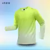 Modelo Novo Outono 2026 Unissex Esportivo Fitness Absorvente de Suor Secagem Rápida Gradiente Manga Longa Camiseta para Corrida