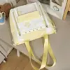 Estilo Coreano Dulce Estrella Dopamina Bolsa para Dolor Alto Aspecto Bloque de Color Estudiantes de Primaria Grados 3-5 Juego de Dos Piezas Mochila