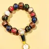 Pulseira de vidro para cinzas de incenso marrom dourado verde palácio cinco cores misturadas vermelho azul amarelo branco marrom mesmo estilo pulseira homens mulheres de mão